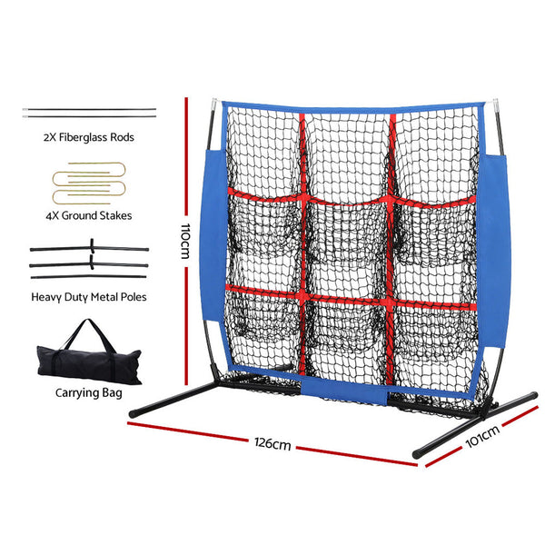 Everfit Football Net Baseball Pitching Soccer Goal Training Aid 9 Target Zone Soccer Goals