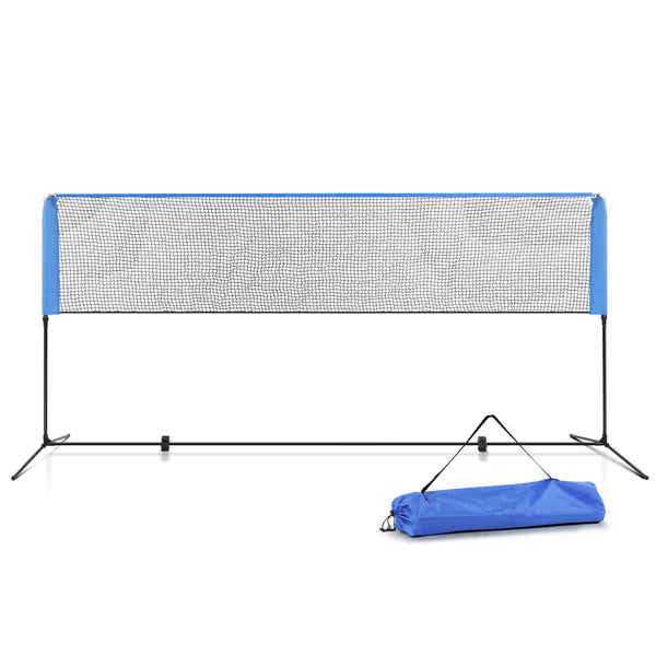 Everfit Sports Net Stand Badminton Tennis Soccer 4M 4Ft Blue Volleyball