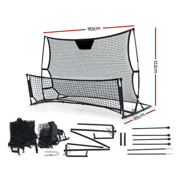 Everfit Soccer Rebounder Net Volley Training Football Goal Pass Trainer Soccer Goals