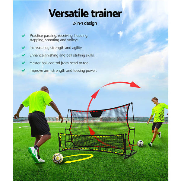 Everfit Soccer Rebounder Net Volley Training Football Goal Pass Trainer Soccer Goals