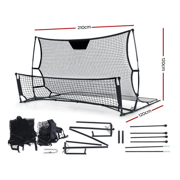 Everfit Soccer Rebounder Net Volley Training Football Goal Trainer Xl Soccer Goals