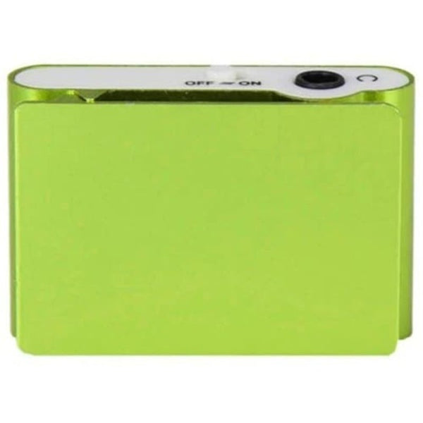 Pocketmp3player 3.5Mm Audio Jack With Back Clip Micro Sd Card Slot Green Ipods & Mp3 Players