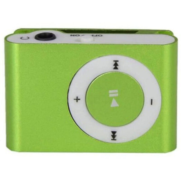 Pocketmp3player 3.5Mm Audio Jack With Back Clip Micro Sd Card Slot Green Ipods & Mp3 Players