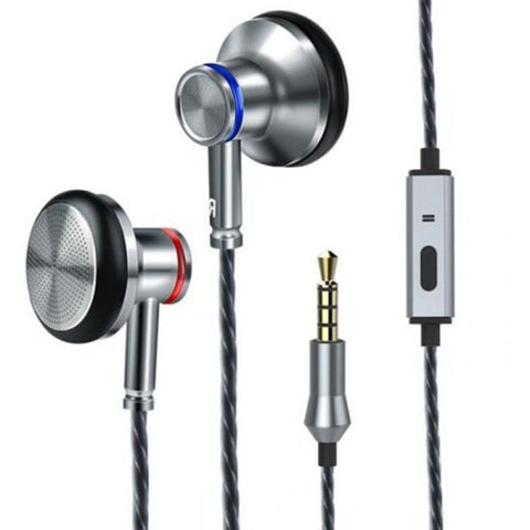 Polvcdg A6 Wired Earphone With Mic Gray