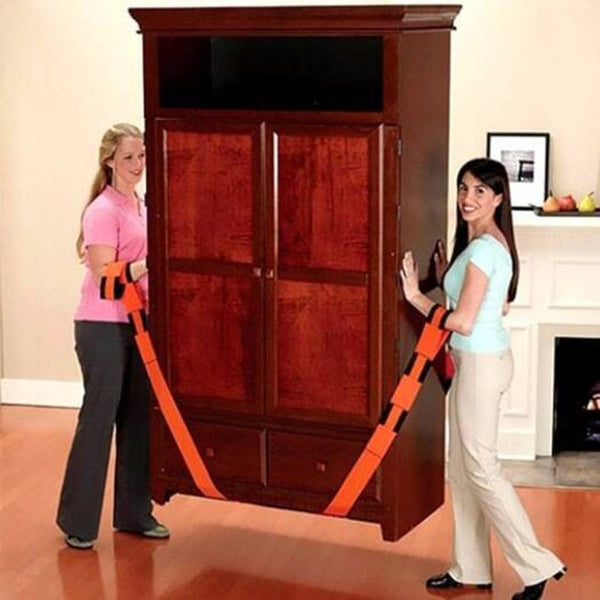Polyester Moving Strap Furniture Lifter 2Pcs Orange Basic Sets