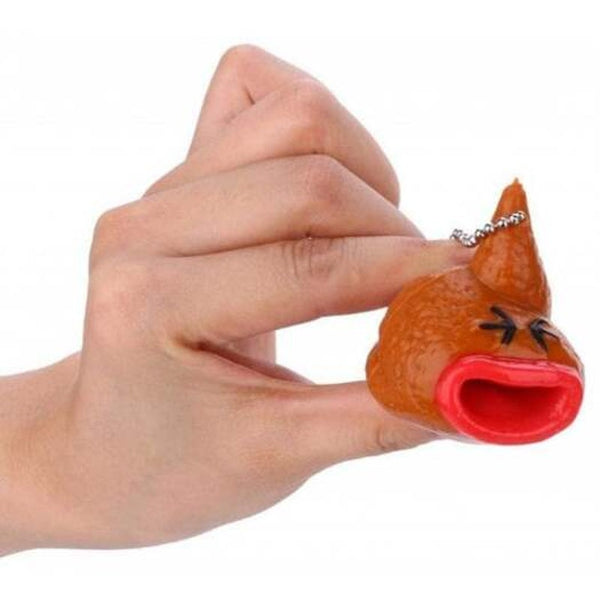 Poop Toy Keychains Novelty Farting Rubber Figurine Red Party Gags & Tricks
