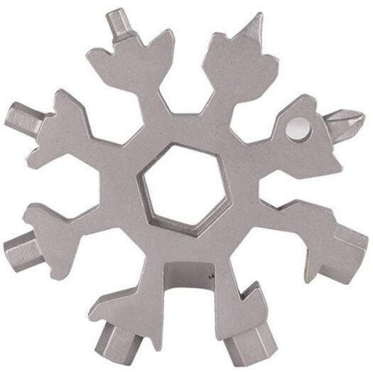 Tool Portable 18 In Multi Function Snowflake Card Silver