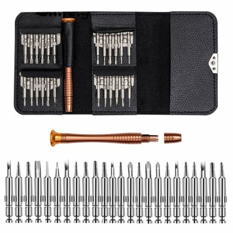 25 In 1 Combination Suit Mobile Notebook Maintenance Screwdriver Black Screwdrivers & Nutdrivers