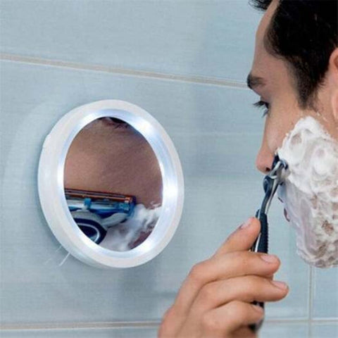 Portable 360 Degree Suction Cup Led Vanity Mirror White