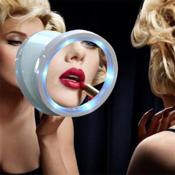 360 Degree Suction Cup Led Vanity Mirror White Makeup Mirrors