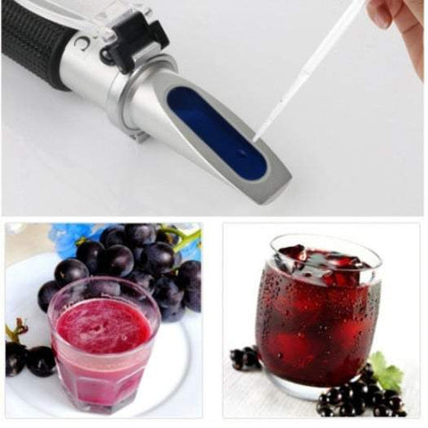 Kitchenware Portable Alcohol Refractometer Sugar Grape Wine Concentration 025 040 Brix Tester Meter Atc
