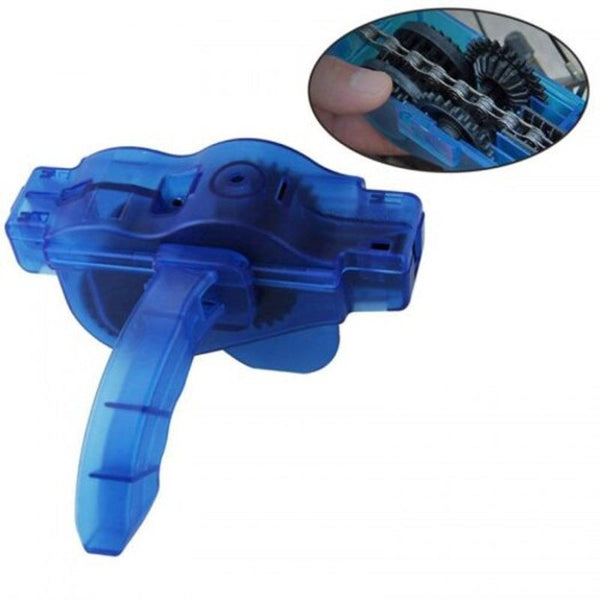 Bicycle Chain Cleaner Bike Machine Brushes Scrubber Wash Tool Ocean Blue Lubrication & Cleaning