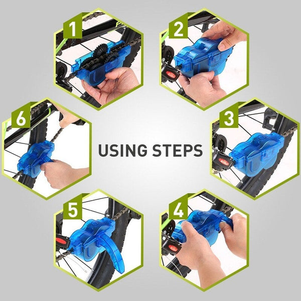 Bicycle Chain Cleaner Mountain Bike Mtb Road Cycling Cleaning Tool 2 Lubrication & Cleaning