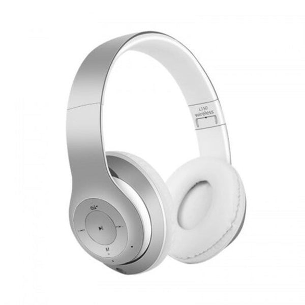 Portable Bluetooth Headphone Over Ear Wireless Headset With Microphone For Smartphone And Pc Gray