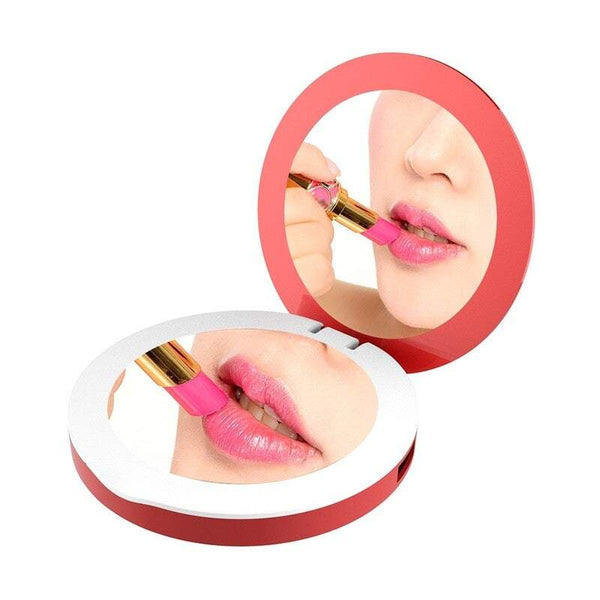 Charger Power Bank 3X Magnifying Makeup Vanity Mirror With Lights Led Compact Makeup Mirrors