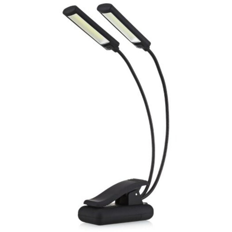 Reading Lights Portable Clip On Book Lamp Flexible Music Stand Light Black