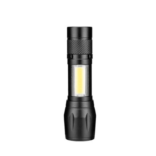 Cob Led Waterproof Hand Held Flashlight Emergency Lighting Work Black Flashlights
