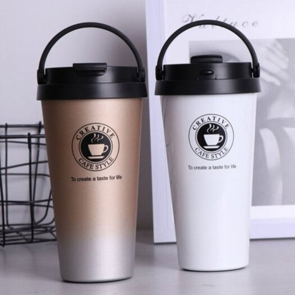 Coffee For Large Capacity Stainless Steel Water Cup Couple Teacup 500Ml White Mugs