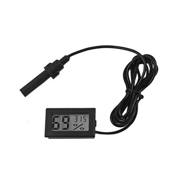 Portable Digital Hygrometer Temperature Data Logger Black