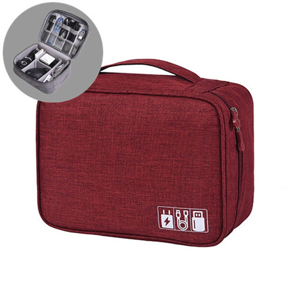Digital Storage Bag Organiser For Usb Gear Cables Wires Charger Power Battery Bank Phone Cable Ties & Organisers