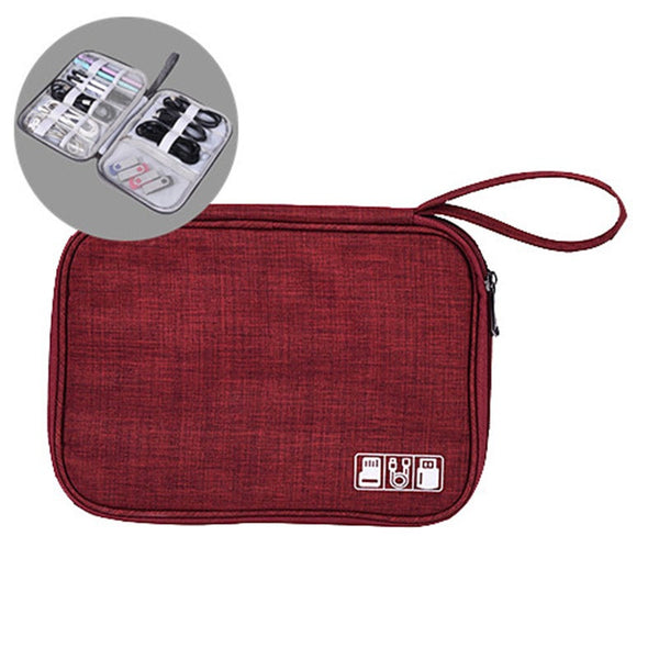 Digital Storage Bag Organiser For Usb Gear Cables Wires Charger Power Battery Bank Phone Cable Ties & Organisers