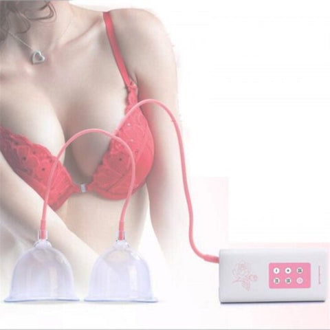 Portable Electric Breast Enlargement Device Vacuum Pump Cup Massager Enhancing