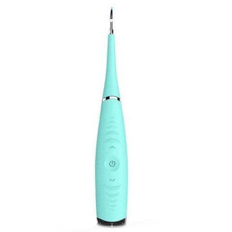 Portable Electric Sonic Tooth Cleaner Multi Function Toothbrush Calculus Remover Whiten Teeth Blue