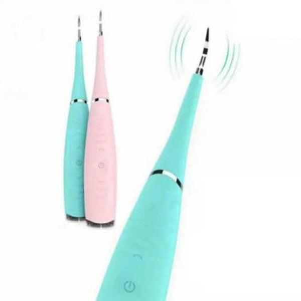 Portable Electric Sonic Tooth Cleaner Multi Function Toothbrush Calculus Remover Whiten Teeth Blue