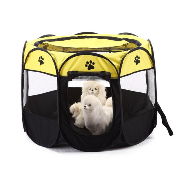 Fence Octagonal Pet Tent Folding Outdoor Cage Puppy Kennel For Dogs Cats Fences & Pens