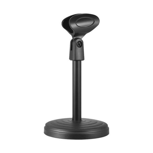 Fixed Desk Microphone Stand Holder With Clip 205Mm Height For Meetings Lectures Podcasts Black 1 Microphone Holders & Stands