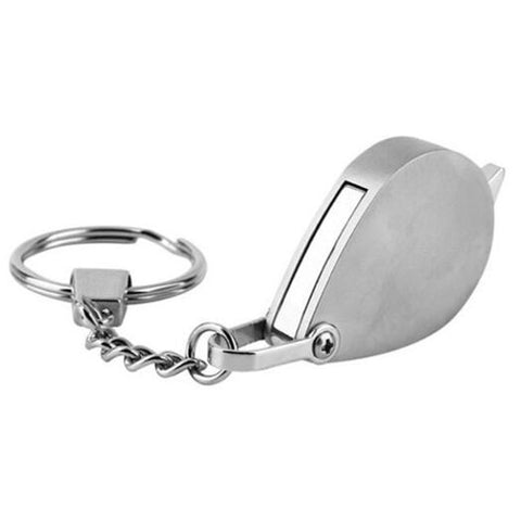 Portable Folding Keychain Magnifier Silver