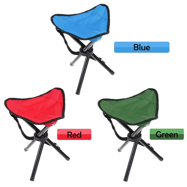 Folding Tripod Chair Blue Chairs & Seats