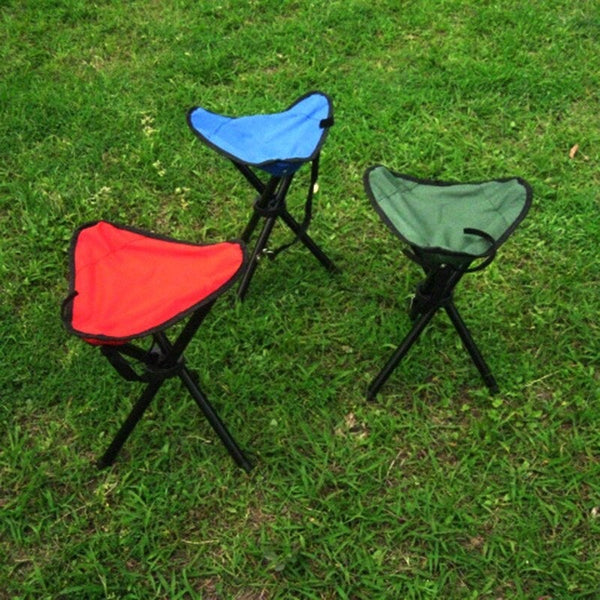 Portable Folding Tripod Chair Green