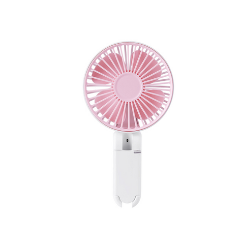 Portable Hand Held Rechargeable Small Fan Foldable Mini Pink