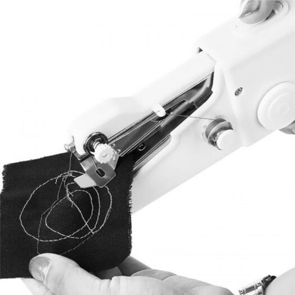 Portable Handy Stitch Battery Power Handheld Sewing Machine White