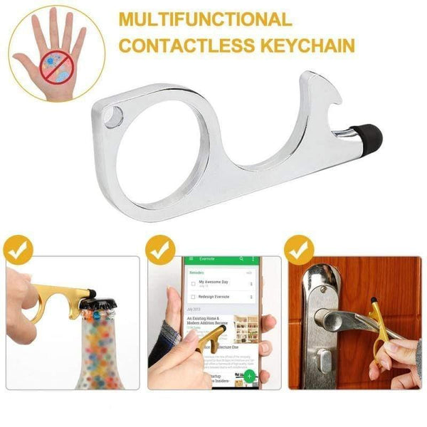 Multi Purpose Touch Tool Hygienic No Contact Keychain