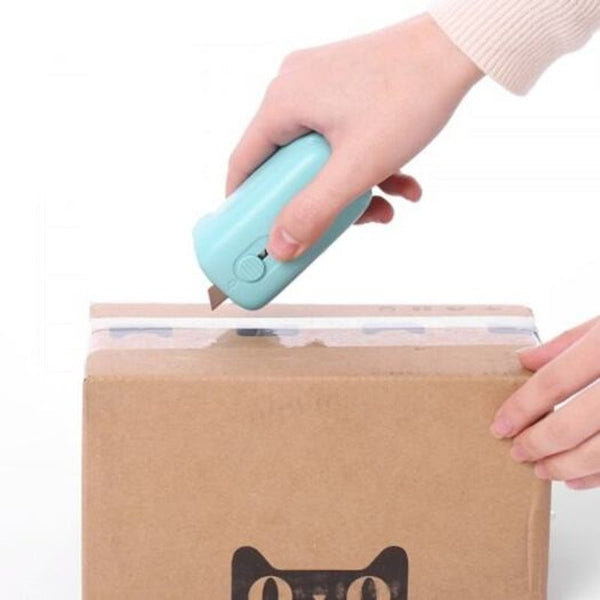 Impulse Manual Hand Sealer Heat Sealing Machine With Mini Cutter Hanging Rope Blue Sealers & Sealing Machines