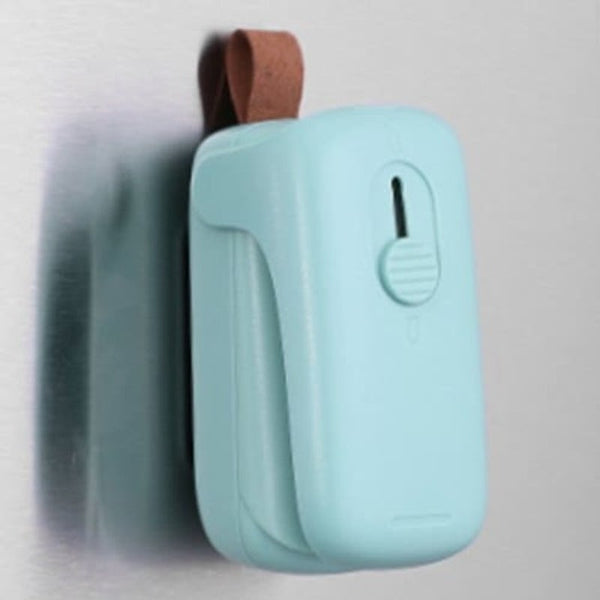 Portable Impulse Manual Hand Sealer Heat Sealing Machine With Mini Cutter Hanging Rope Blue