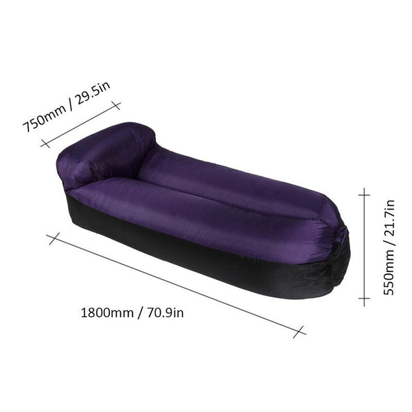 Inflatable Lazy Sofa Orange Inflatable Mattresses & Airbeds
