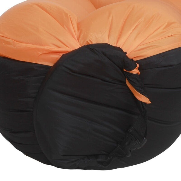 Inflatable Lazy Sofa Orange Inflatable Mattresses & Airbeds
