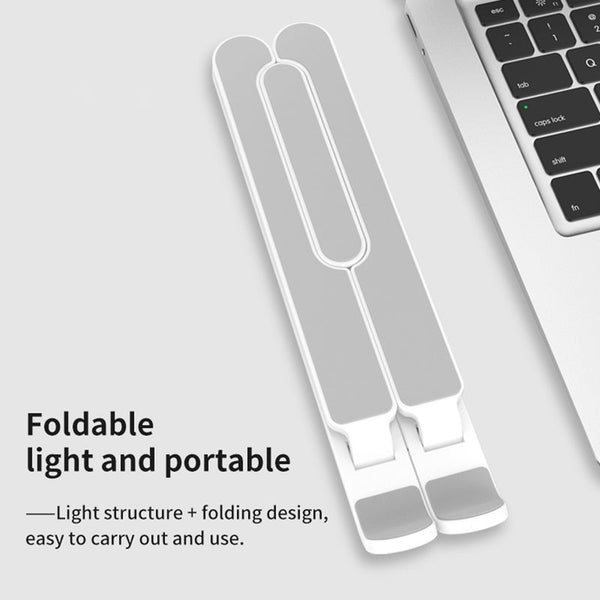 Portable Laptop Stand Foldable Support Base Notebook For Macbook Pro Holder Cooling Pad White