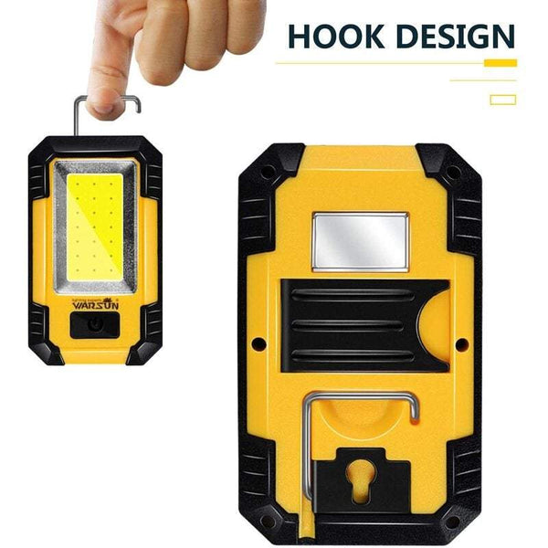 Grow Tents Lights Portable Led Charging Work Magnetic Base And Hook Suitable For Car Repair Camping Hiking Fishing Hurricane Yellow