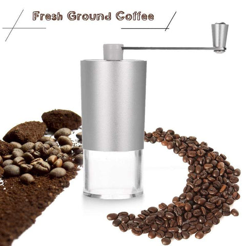Coffee Grinders Portable Manual Bean Mill With Brush And Spoon Kitchen Grinding Tool