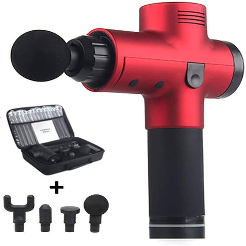 Massage Device Helps Relieve Muscle Soreness And Stiffness Gun Deep Tissue Percussion Red Massagers