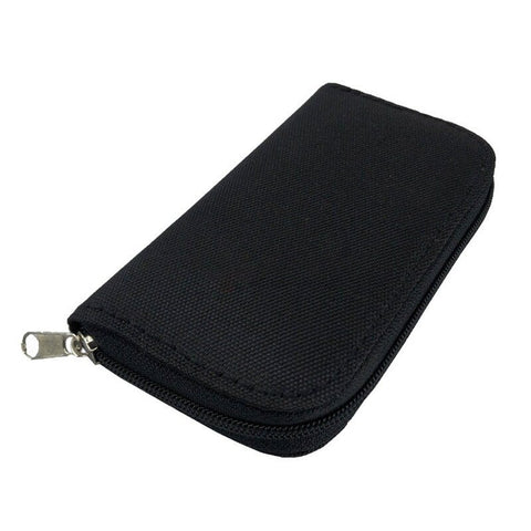 Memory Cards Storage Bag Pouch Holder Zippered Carrying Case Wallet Organizer For Cf Sd Sdhc Ms Ds Black Memory Card Cases