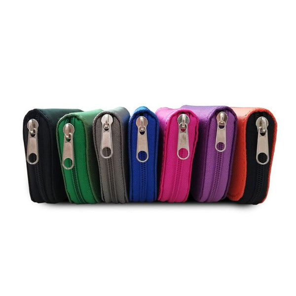 Memory Cards Storage Bag Pouch Holder Zippered Carrying Case Wallet Organizer For Cf Sd Sdhc Ms Ds Black Memory Card Cases