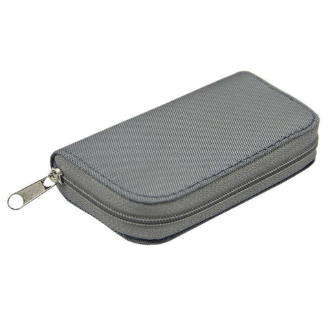 Memory Cards Storage Bag Pouch Holder Zippered Carrying Case Wallet Organizer For Cf Sd Sdhc Ms Ds Grey Memory Card Cases