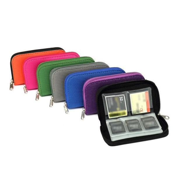 Memory Cards Storage Bag Pouch Holder Zippered Carrying Case Wallet Organizer For Cf Sd Sdhc Ms Ds Grey Memory Card Cases