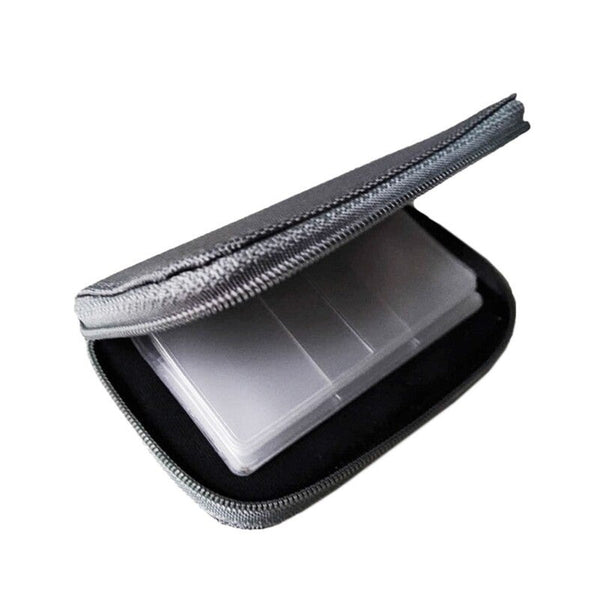 Memory Cards Storage Bag Pouch Holder Zippered Carrying Case Wallet Organizer For Cf Sd Sdhc Ms Ds Grey Memory Card Cases