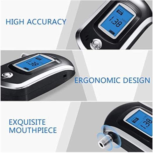 Breathalysers Portable Mini Alcohol Tester Digital Battery Power Detector With Lcd Display Electronic Breathalysers